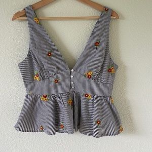 Forever 21 Contemporary Floral Tank